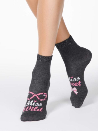 Носки жен. хлопковые Conte HAPPY 17С-21СП, р.25, 127 темно-серый