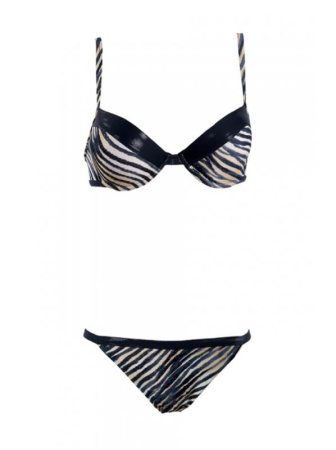 Комплект Samanta Belize - верх от купальника - Бюст с формованной чашкой A474 и плавки - Бикини B100 Черный-капучино || Комплект Samanta Belize - верх от купальника - Бюст с формованной чашкой A474 и плавки - Бикини B100 Черный-капучино
