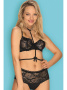Комплект Obsessive Raquelia set Черный || Комплект Obsessive Raquelia set Черный