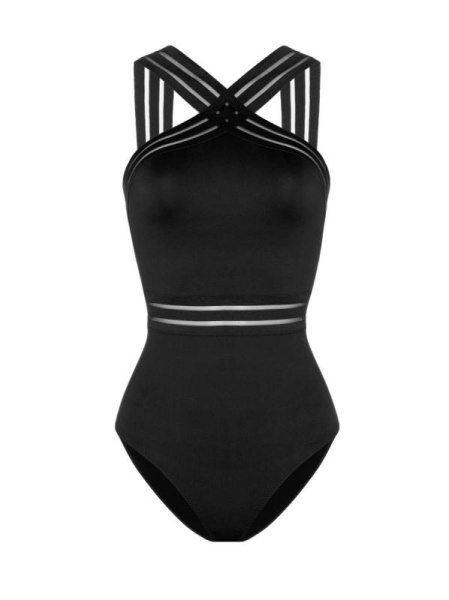 Купальник слитный с декоративной резинкой MILENA