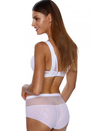 Комплект Kinga Lara - бюстгальтер с мягкой чашкой без косточек WB-748 и полные трусики P-748/2 Белый || Комплект Kinga Lara - бюстгальтер с мягкой чашкой без косточек WB-748 и полные трусики P-748/2 Белый