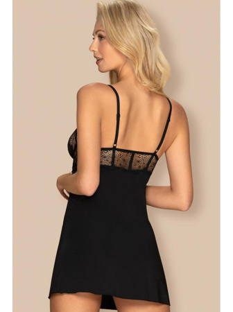 Комплект Obsessive Sharlotte chemise  Черный || Комплект Obsessive Sharlotte chemise  Черный