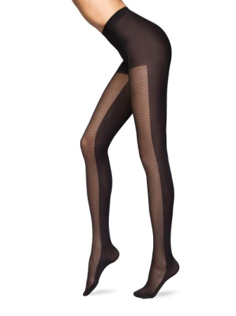 Колготки в смужку ALLIANConte Lycra, р. 4, Nero