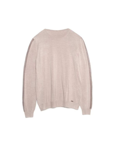 Вязаный джемпер с прозрачной отделкой по рукавам LDK 058