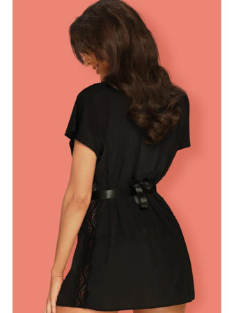 Пеньюар Obsessive Diyosa peniuar  Черный || Пеньюар Obsessive Diyosa peniuar  Черный