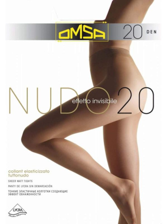 Колготки без шортиков OMSA Nudo 20, 4, fumo(серый)