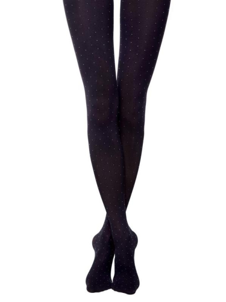 Колготки з малюнком &quot;точки&quot; POINT Lycra, р. 4, Nero