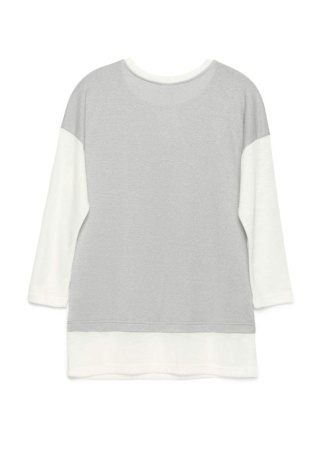 Комбинированный джемпер со спущенной линией плеча LD 629 || ВТЖ Джемпер жін. CELG LD 629, р.158,164-88, бежевий