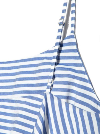 Ультрамодное платье в полоску на тонких бретелях LPL 911 || Плаття жін. CE LPL 911, р.170-96-102, white-coral